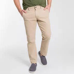 Straight Fit Khaki Washed Stretch Chino