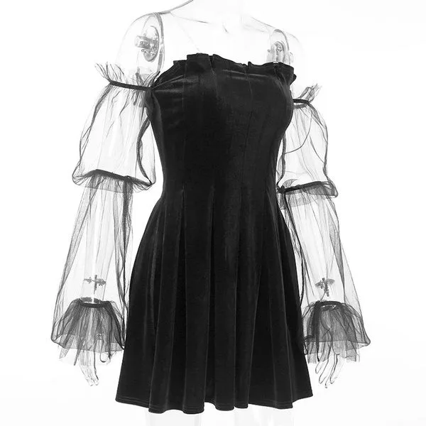 The Bubble Goth Mini Dress