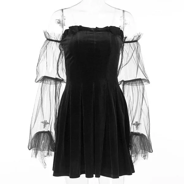 The Bubble Goth Mini Dress