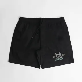 They Study My Moves Embroidered Shorts Black