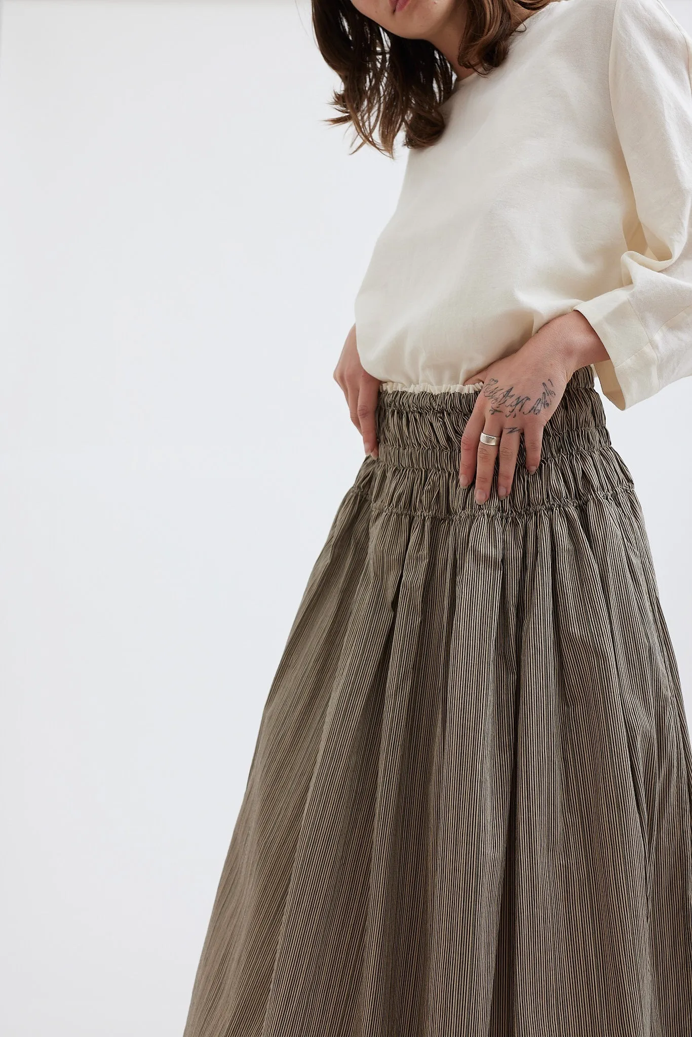 Toogood - THE ROPER SKIRT - Fine Stripe