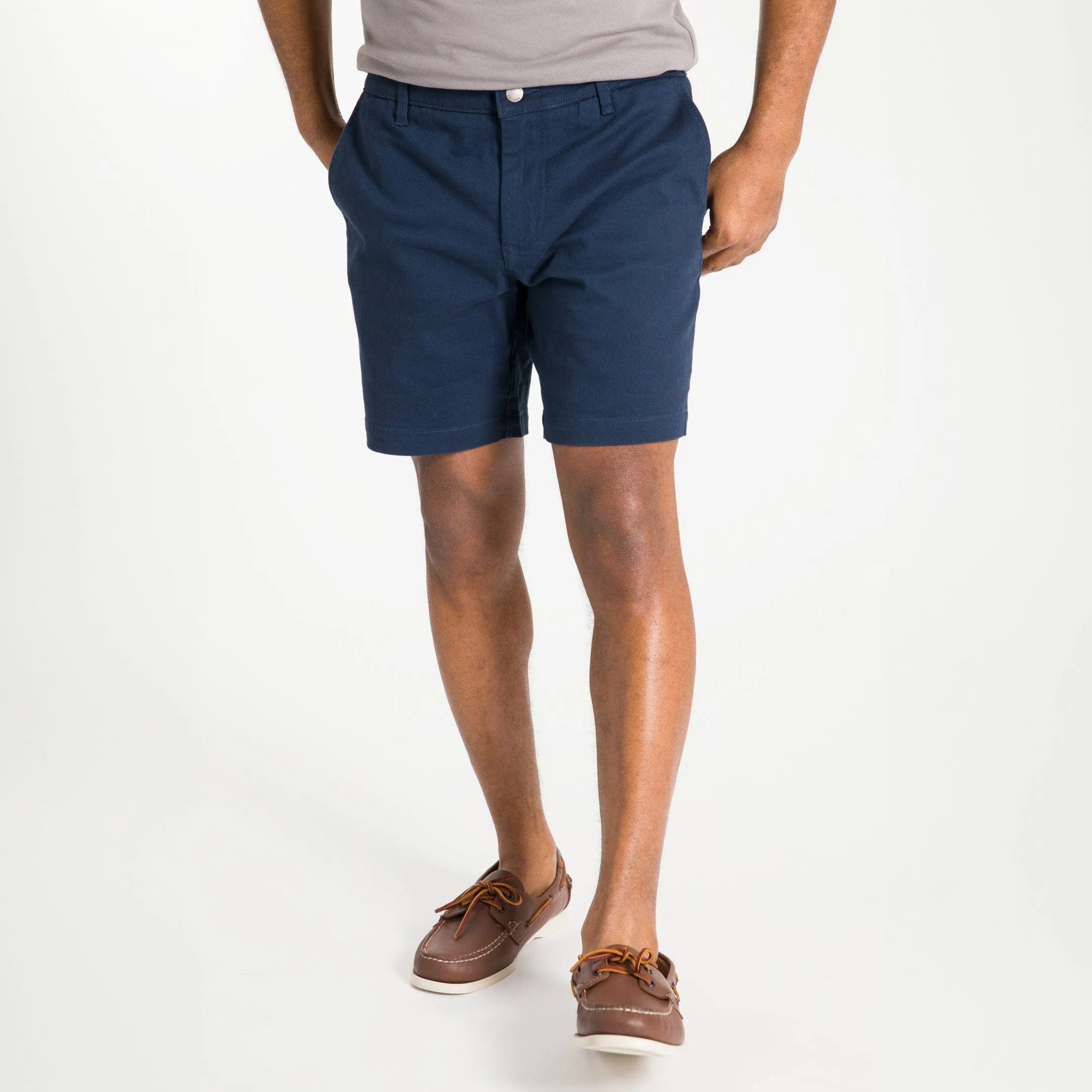 True Navy Lightweight Stretch Chino Short