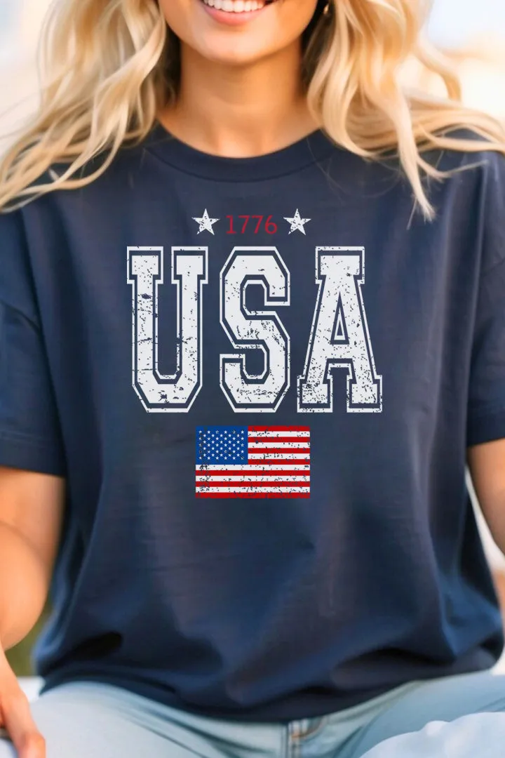 USA with American Flag Unisex T-Shirt