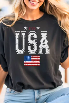 USA with American Flag Unisex T-Shirt