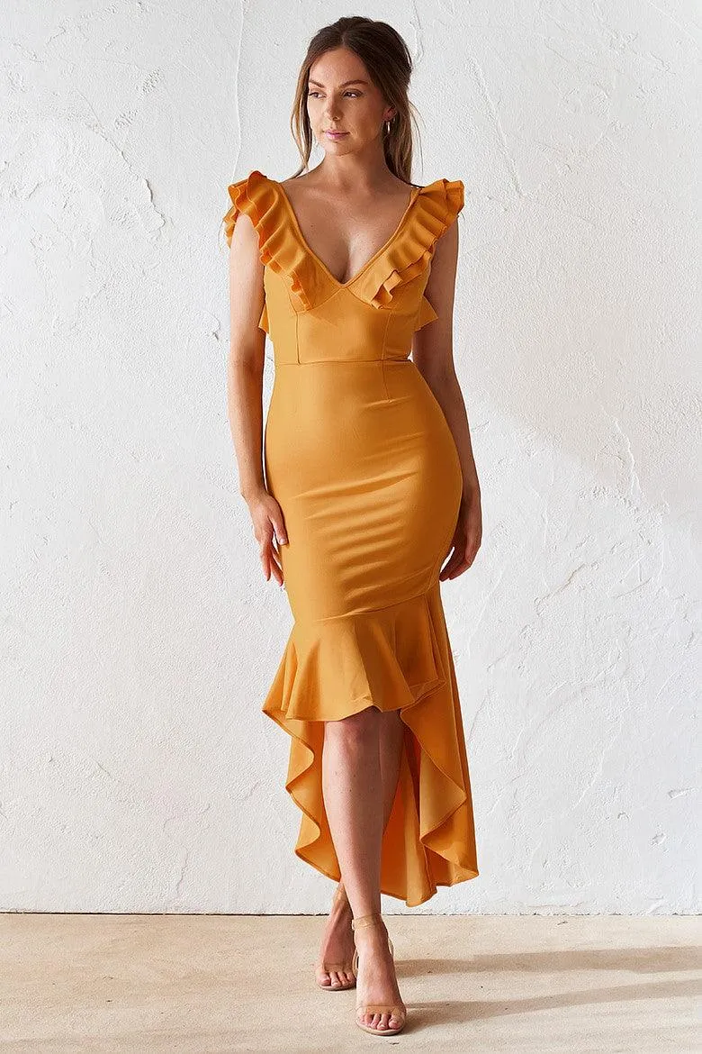 Verona Midi Dress - Yellow