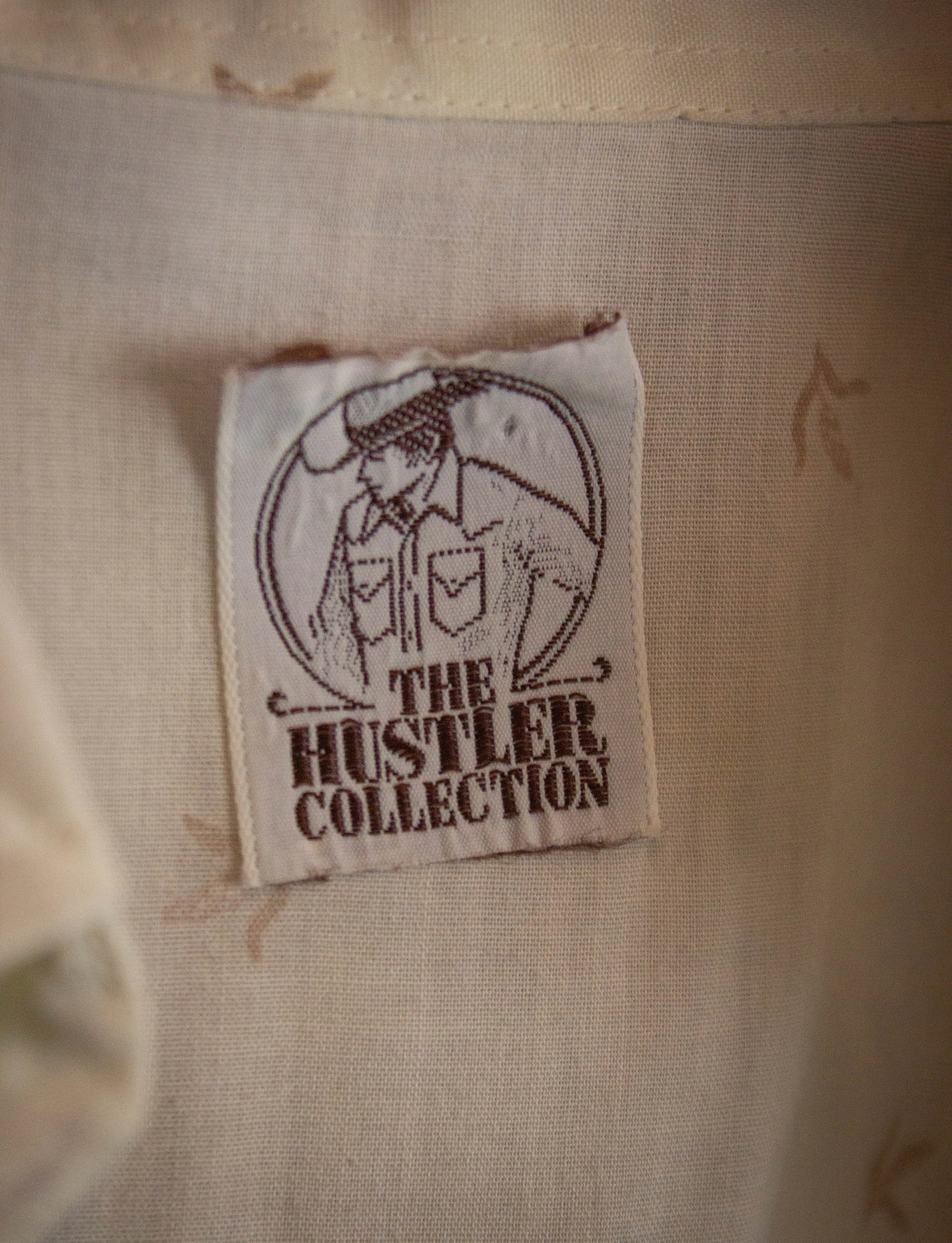 Vintage Hustler Collection Pearl Snap Western Shirt White Medium