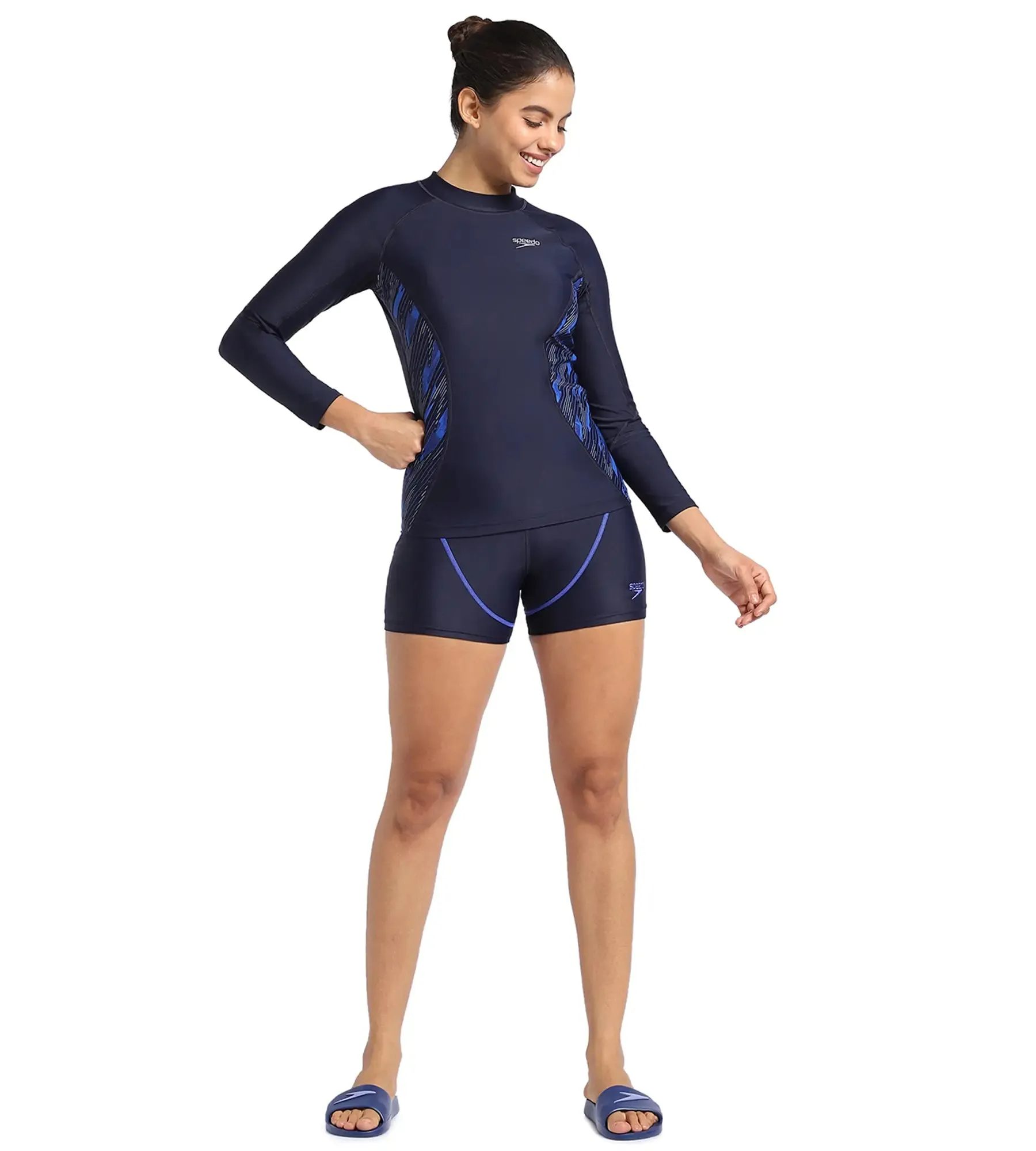 Women's Endurance Sport Shorts - True Navy & True Cobalt