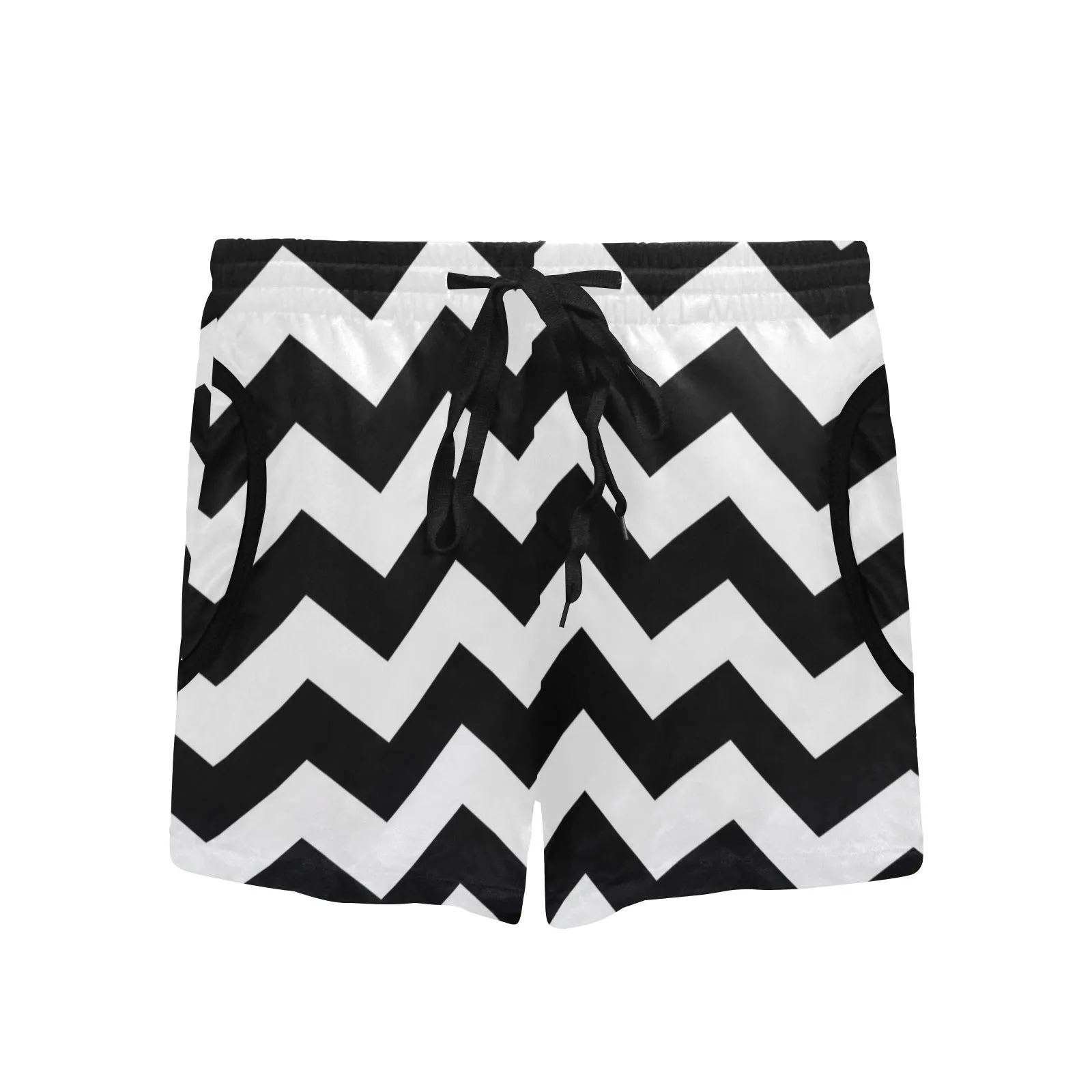 zig zag bw bikini Women's Mid-Length Board Shorts (Model L55)